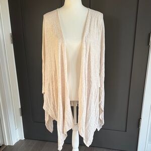 LOFT Cream Open-Front Cardigan One Size